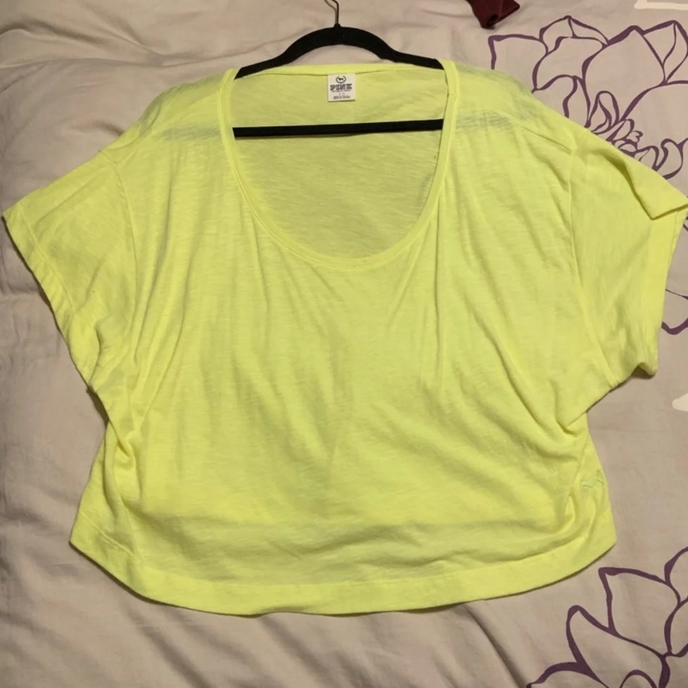 Neon Pink Cropped Tee